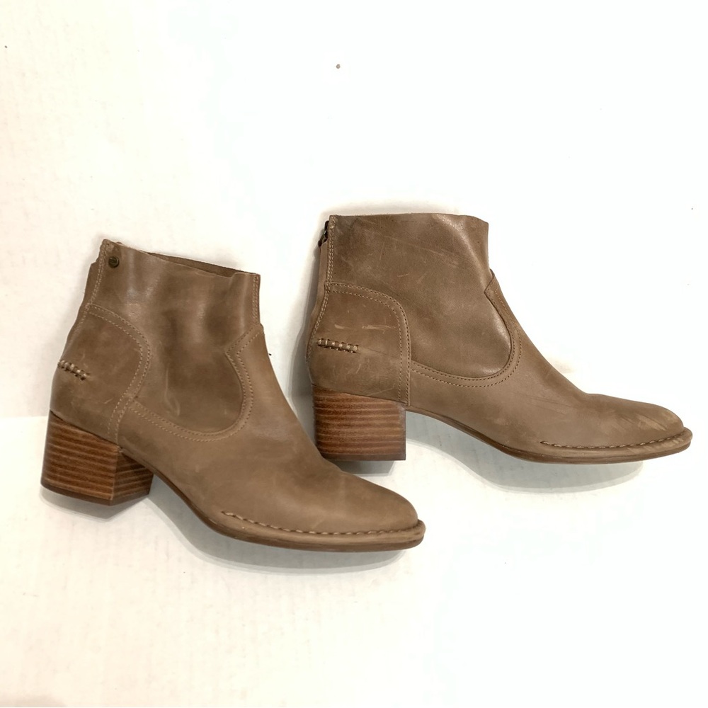 UGG Australia Women's Bandara Ankle Bootie Leather Sz 8 Mysterious Taupe 1095053